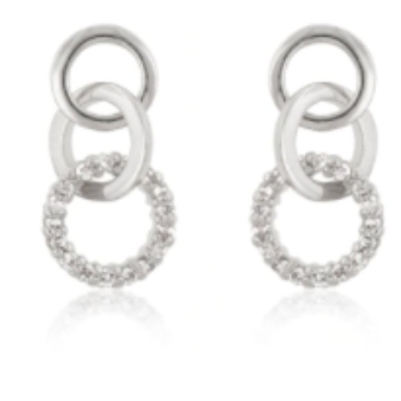 Triple Hoop Pendant & Earrings Set - Picture 2 of 3